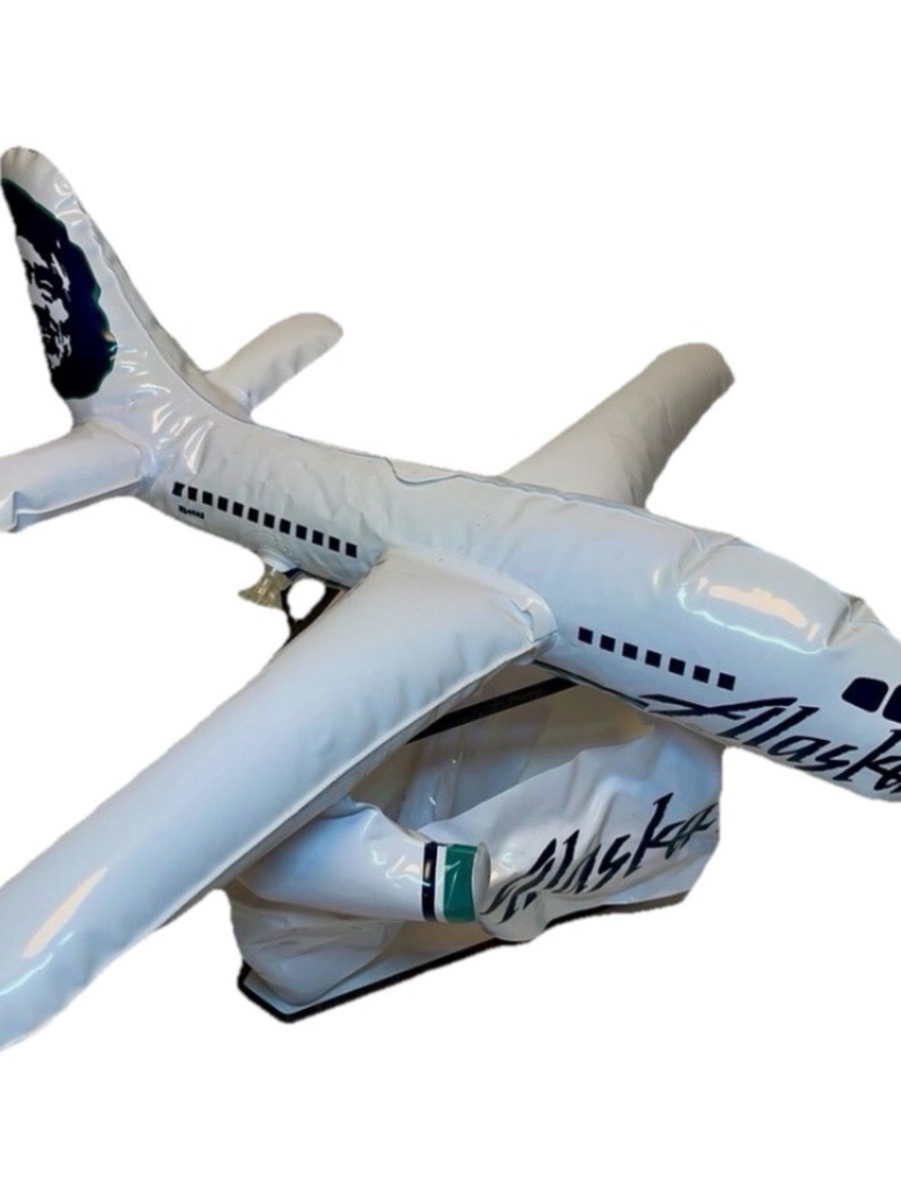 Inflatable Airplane Toy hat with Alaska Logo - White & Navy